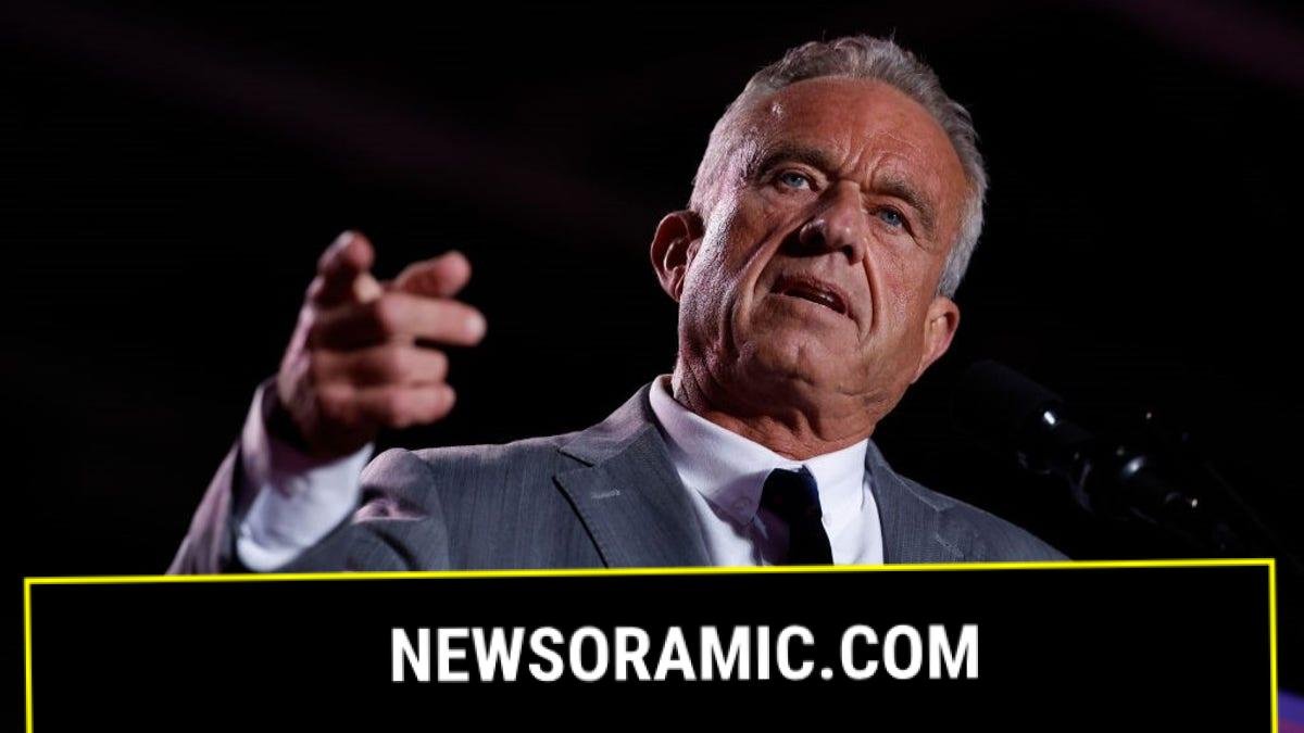 rfk jr. is shown close up