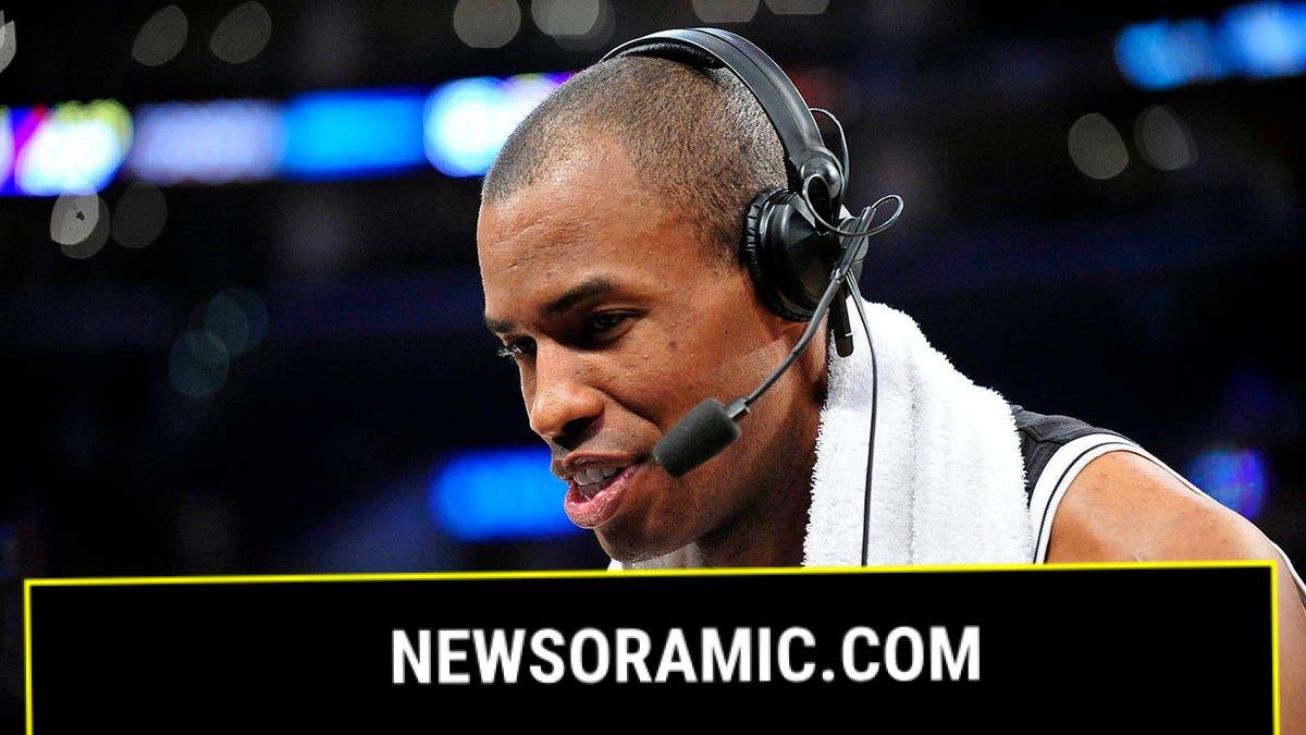 Jason Collins is interviewed after a Brooklyn Nets game