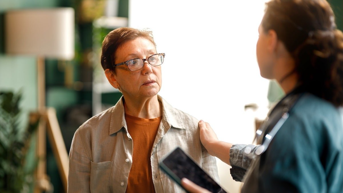 Older woman at doctor