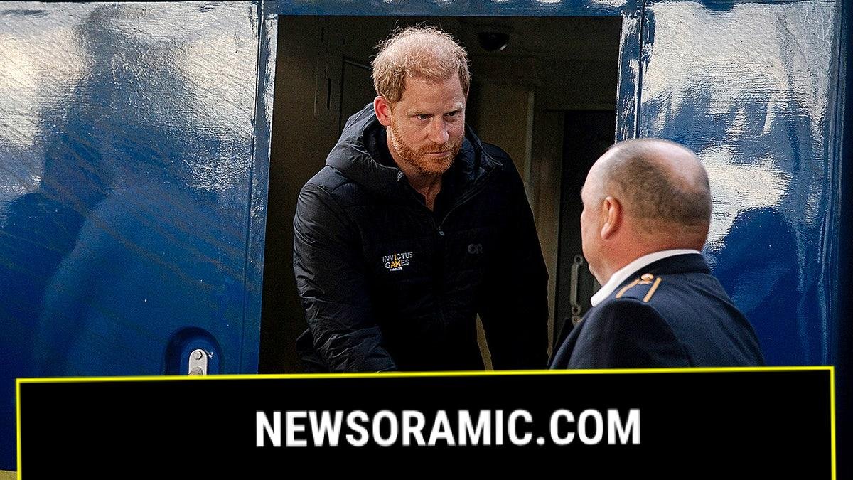 Prince Harry steps off train in Ukraine