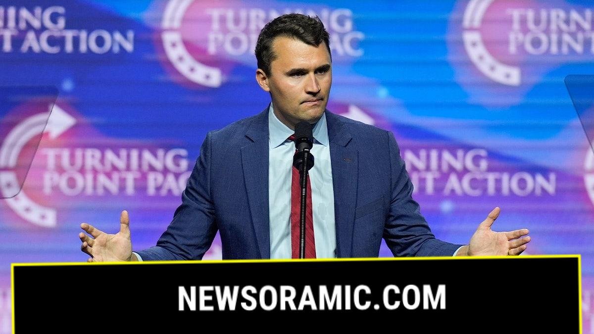 Charlie Kirk speaks at a TPUSA event