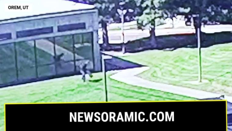 Video shows apparent shooter fleeing after Charlie Kirk shooting