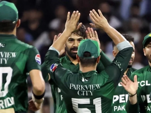 pakistan players in action during the t20i tri nation series match against afghanistan photo afp