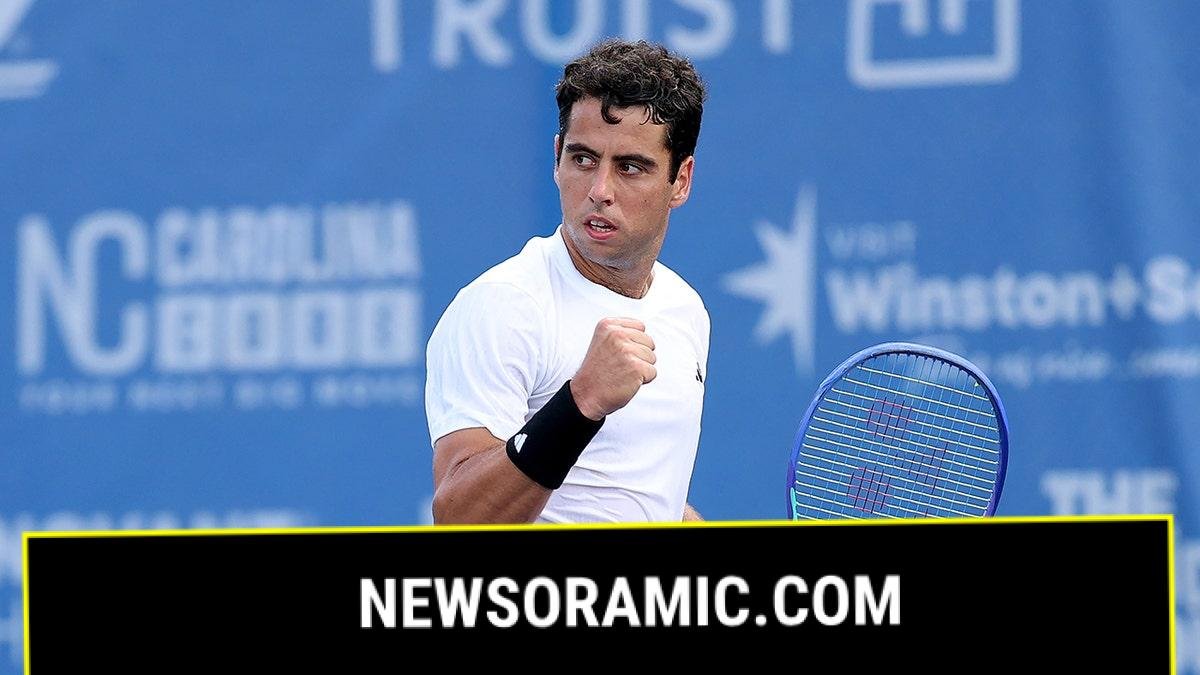 Jaume Munar reacts after point at US Open