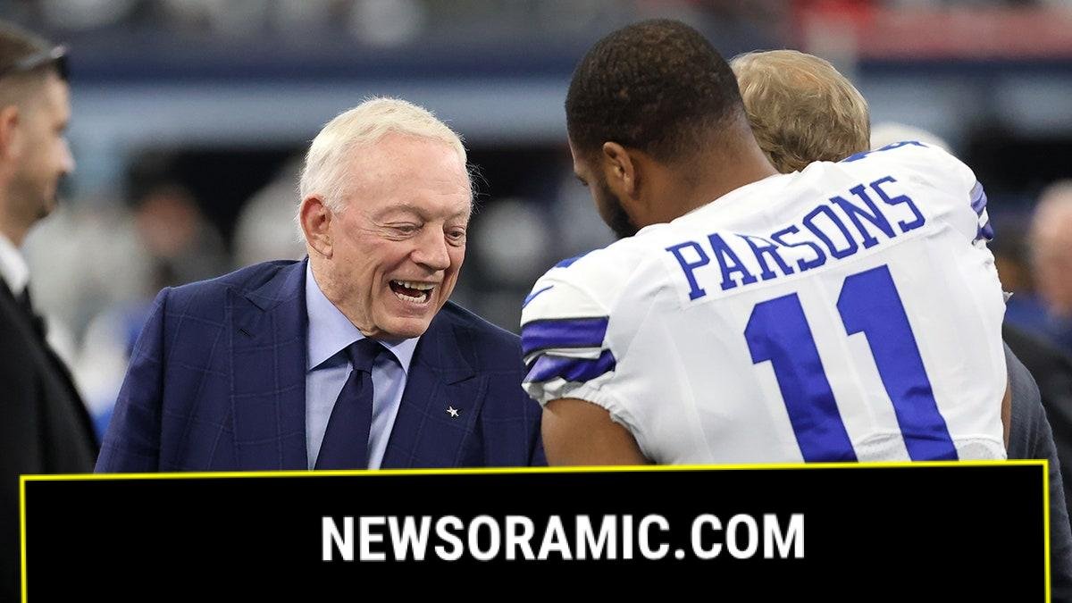 Jerry Jones and Micah Parsons