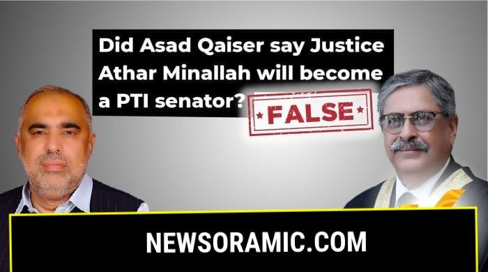 Fact-check: No, Asad Qaiser did not say Justice Athar Minallah will join PTI or become a Senator