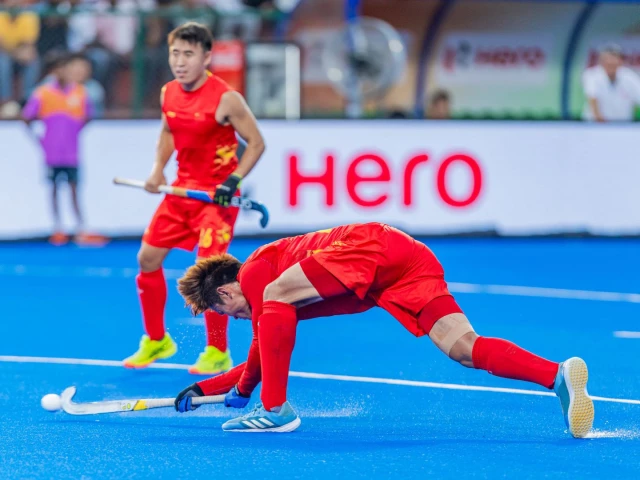 china delivered a crucial 3 0 victory over korea in the first super 4s match photo asian hockey fed
