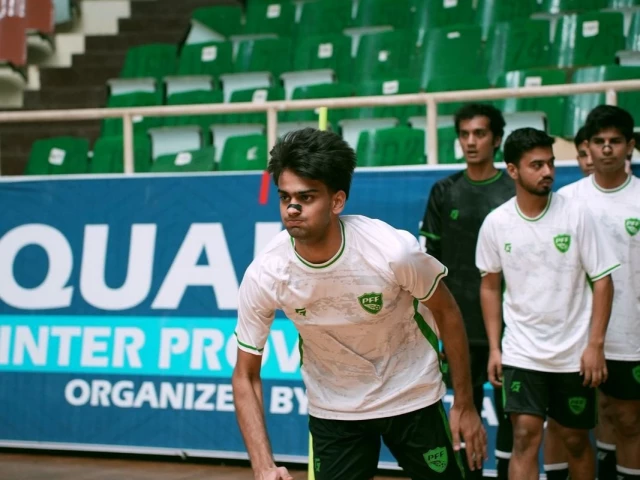 players in action at the pakistan football federation s camp for the afc futsal asian cup 2026 qualifiers photo pff